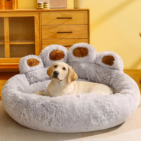 Canapé moelleux pour chien coloris marron