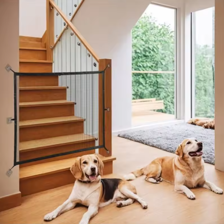 Clôture de sécurité pour chien détail du mécanisme pliable