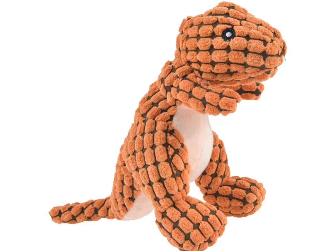 Peluche dinosaure pour chien détail couture
